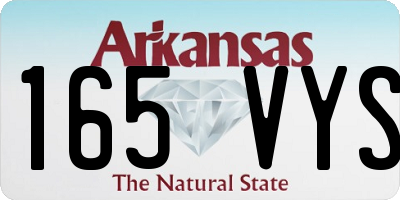 AR license plate 165VYS