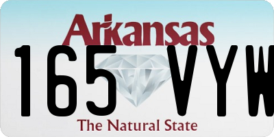 AR license plate 165VYW