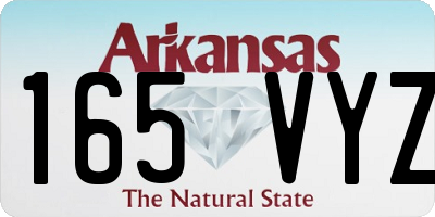 AR license plate 165VYZ