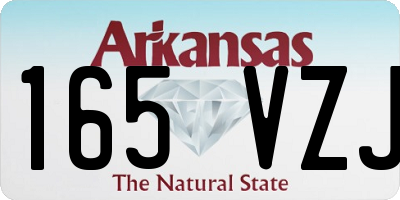 AR license plate 165VZJ