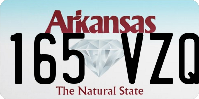 AR license plate 165VZQ
