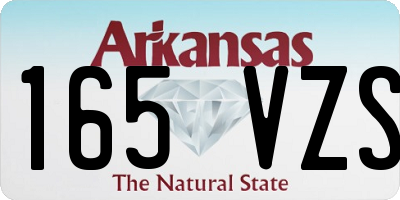 AR license plate 165VZS