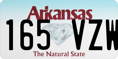 AR license plate 165VZW