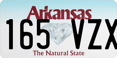 AR license plate 165VZX