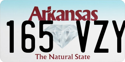 AR license plate 165VZY