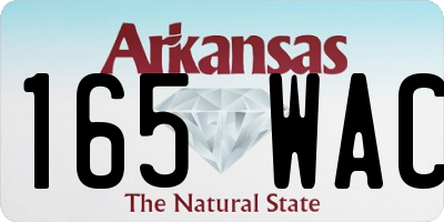 AR license plate 165WAC