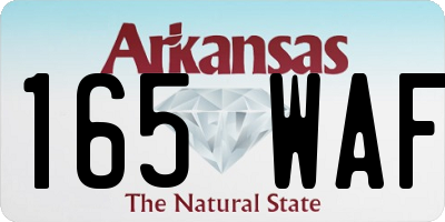 AR license plate 165WAF
