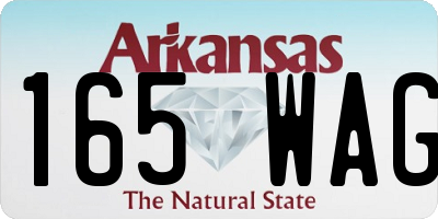 AR license plate 165WAG