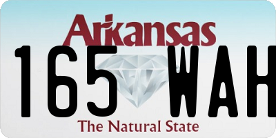 AR license plate 165WAH
