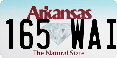 AR license plate 165WAI