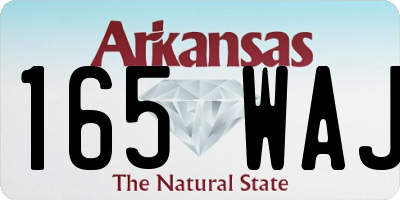 AR license plate 165WAJ