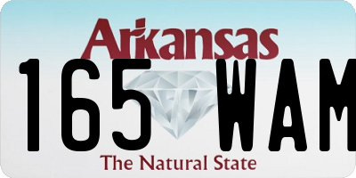 AR license plate 165WAM