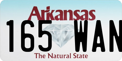 AR license plate 165WAN