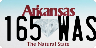 AR license plate 165WAS
