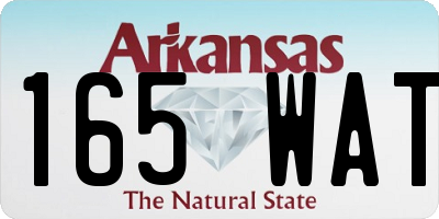 AR license plate 165WAT