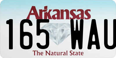 AR license plate 165WAU