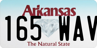AR license plate 165WAV