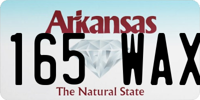 AR license plate 165WAX
