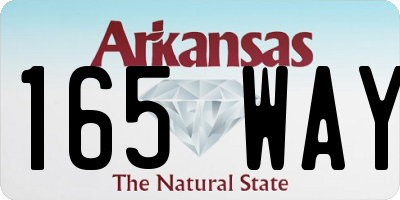 AR license plate 165WAY