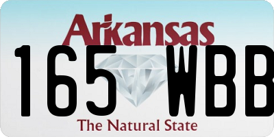 AR license plate 165WBB