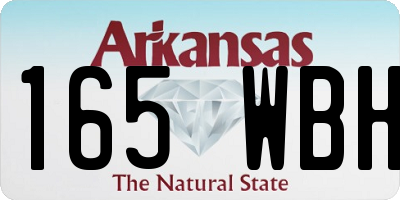 AR license plate 165WBH