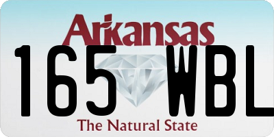 AR license plate 165WBL
