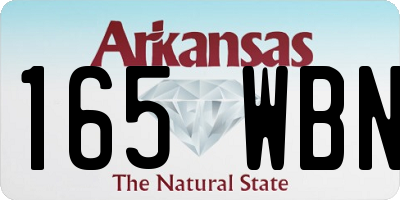 AR license plate 165WBN