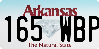 AR license plate 165WBP