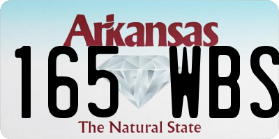 AR license plate 165WBS