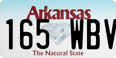 AR license plate 165WBV