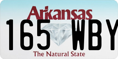 AR license plate 165WBY