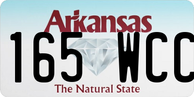 AR license plate 165WCC