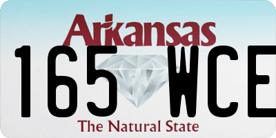 AR license plate 165WCE