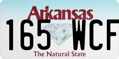 AR license plate 165WCF