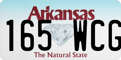 AR license plate 165WCG