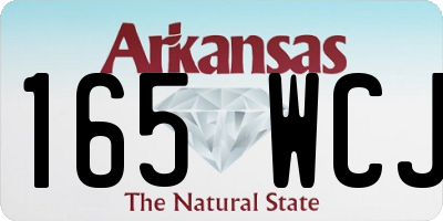 AR license plate 165WCJ