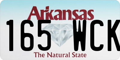 AR license plate 165WCK