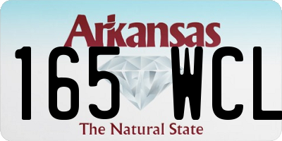 AR license plate 165WCL