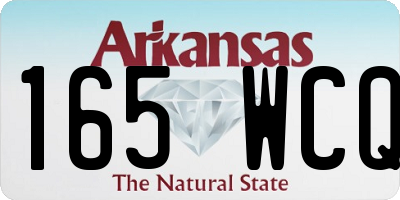 AR license plate 165WCQ