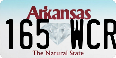 AR license plate 165WCR