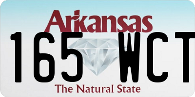 AR license plate 165WCT