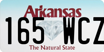 AR license plate 165WCZ