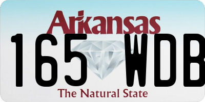 AR license plate 165WDB