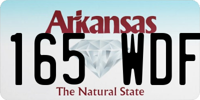 AR license plate 165WDF