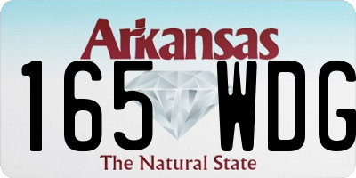 AR license plate 165WDG