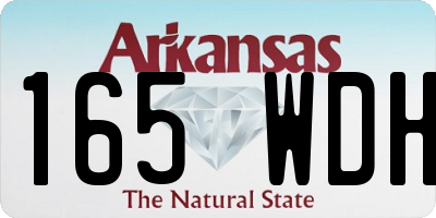 AR license plate 165WDH