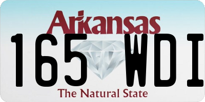 AR license plate 165WDI