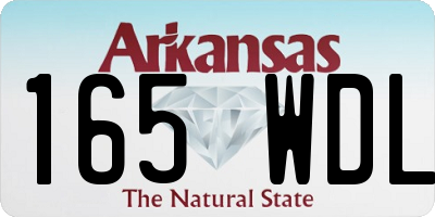 AR license plate 165WDL