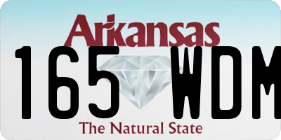 AR license plate 165WDM