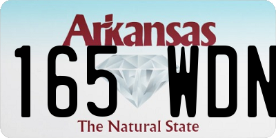 AR license plate 165WDN